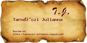 Tarnóczi Julianna névjegykártya