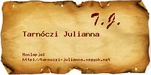 Tarnóczi Julianna névjegykártya