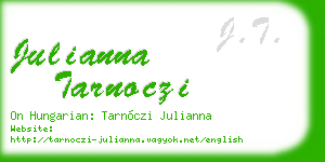 julianna tarnoczi business card